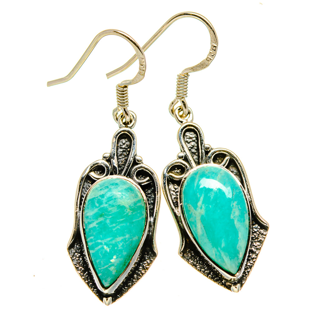 Amazonite Earrings handcrafted by Ana Silver Co - EARR414308
