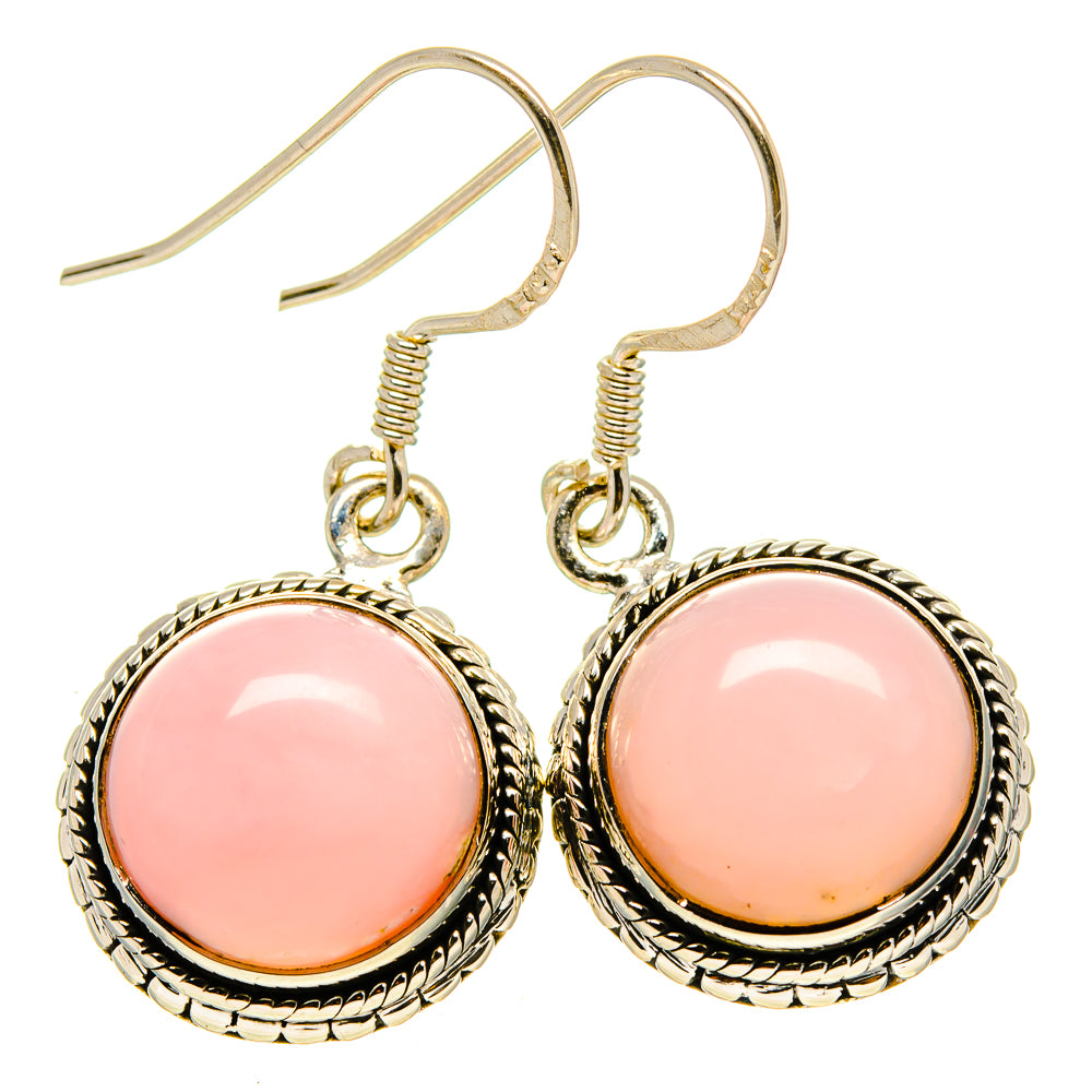 Pink Opal Earrings handcrafted by Ana Silver Co - EARR414312