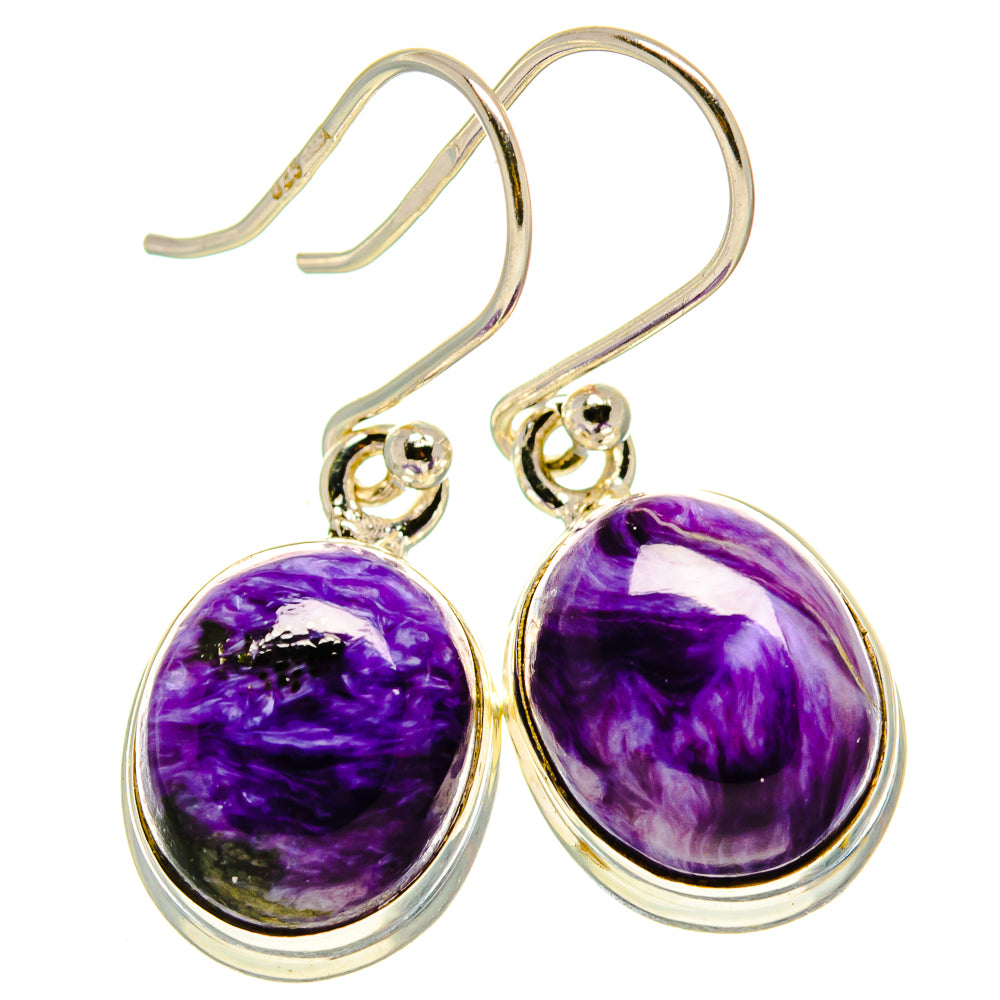 Charoite Earrings handcrafted by Ana Silver Co - EARR414316