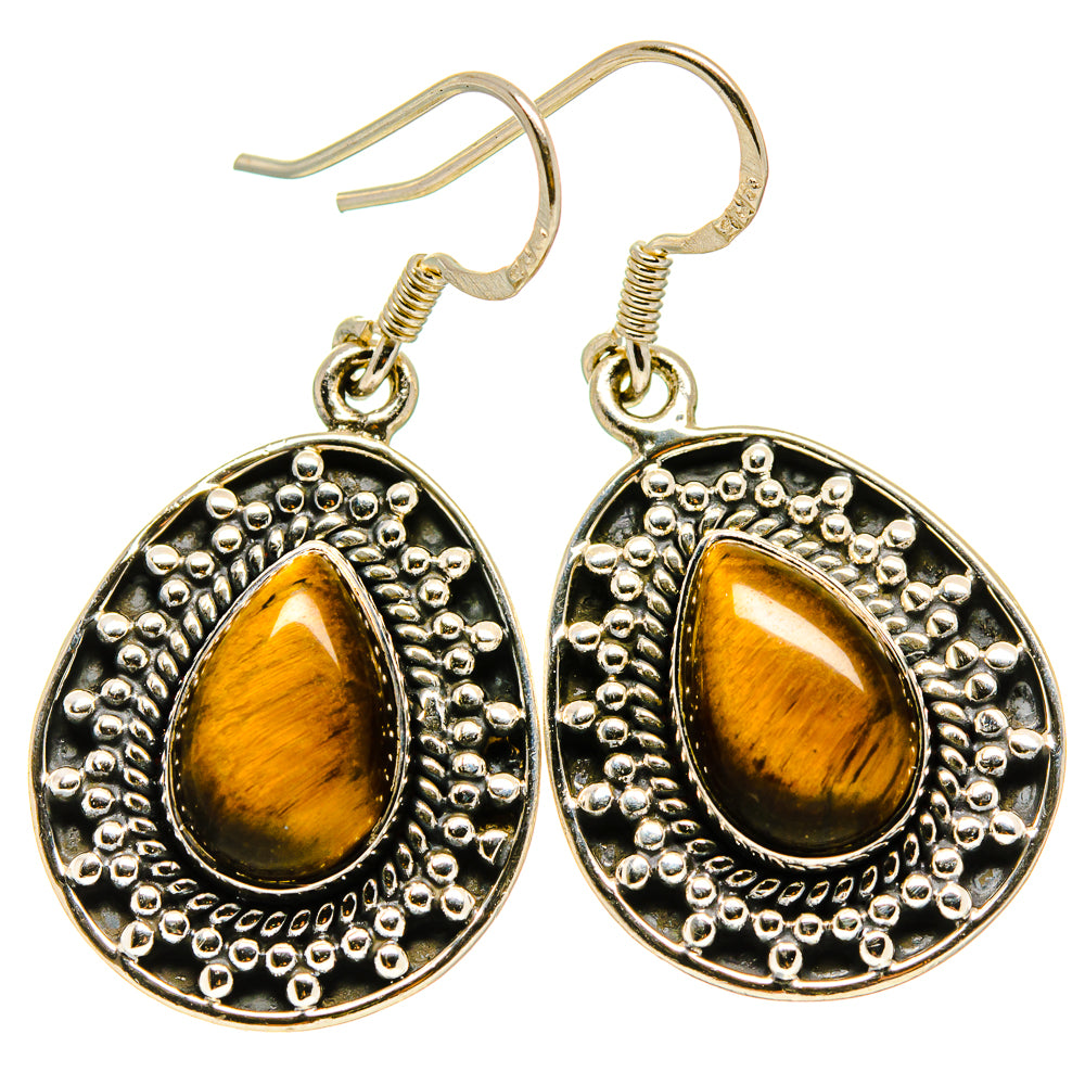 Tiger Eye Earrings handcrafted by Ana Silver Co - EARR414324
