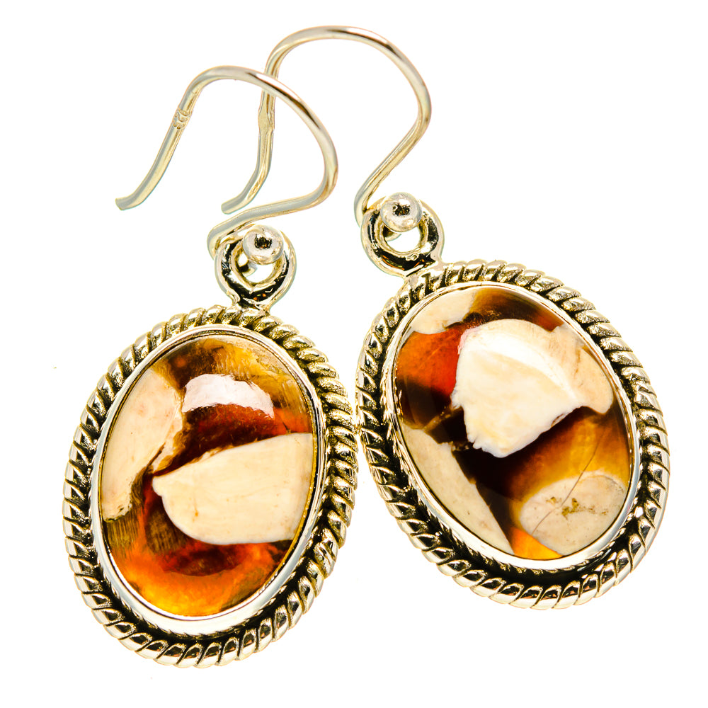 Peanut Wood Jasper Earrings handcrafted by Ana Silver Co - EARR414326