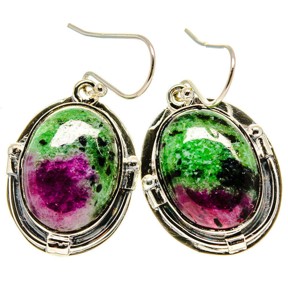 Ruby Zoisite Earrings handcrafted by Ana Silver Co - EARR414329