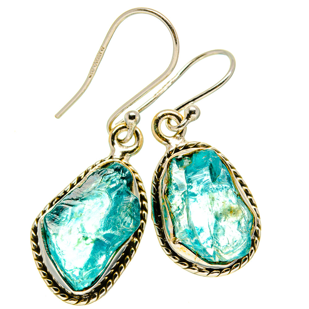 Blue Fluorite Earrings handcrafted by Ana Silver Co - EARR414339