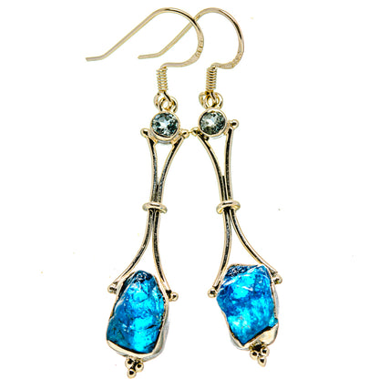 Blue Fluorite Earrings handcrafted by Ana Silver Co - EARR414342