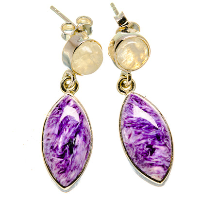 Charoite Earrings handcrafted by Ana Silver Co - EARR414353