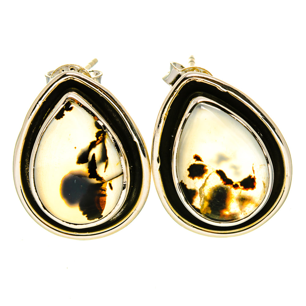 Montana Agate Earrings handcrafted by Ana Silver Co - EARR414354