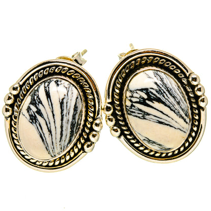 Howlite Earrings handcrafted by Ana Silver Co - EARR414357