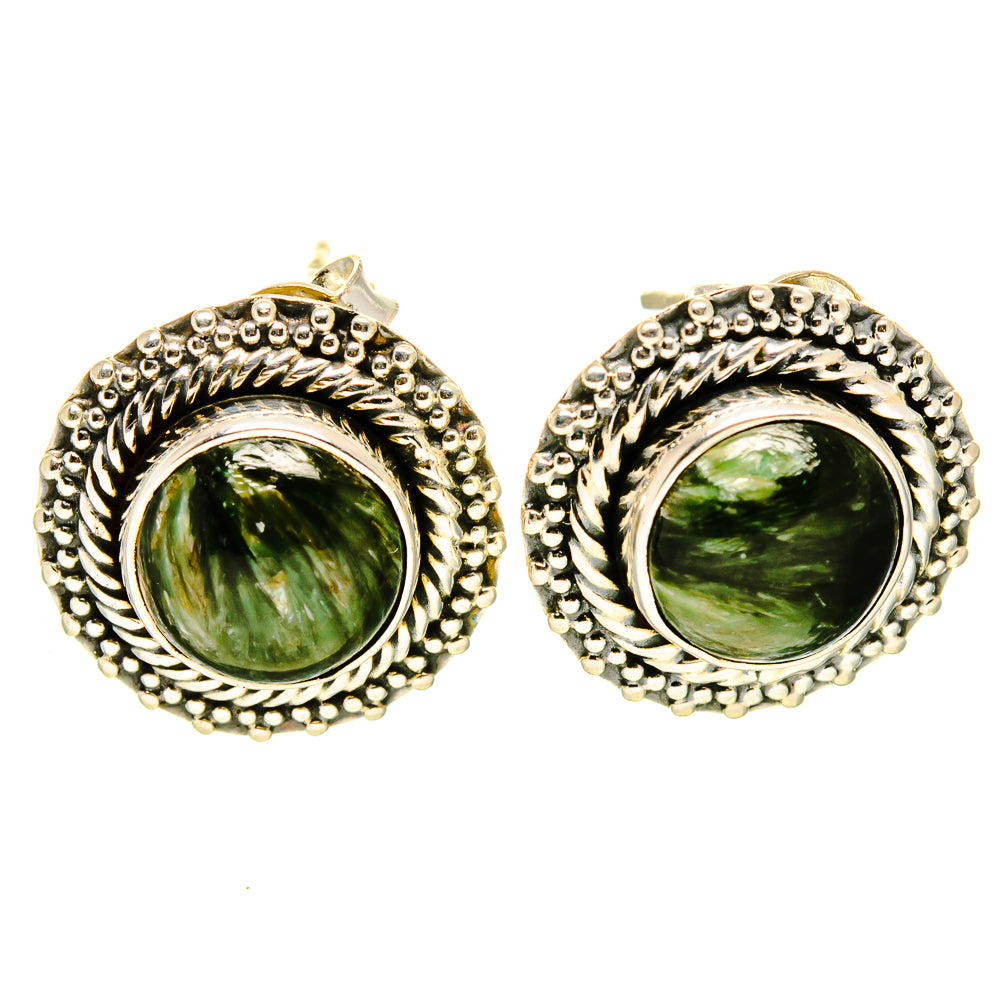 Seraphinite Earrings handcrafted by Ana Silver Co - EARR414378