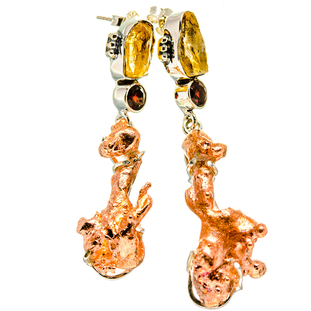 Splash Copper Earrings handcrafted by Ana Silver Co - EARR414382