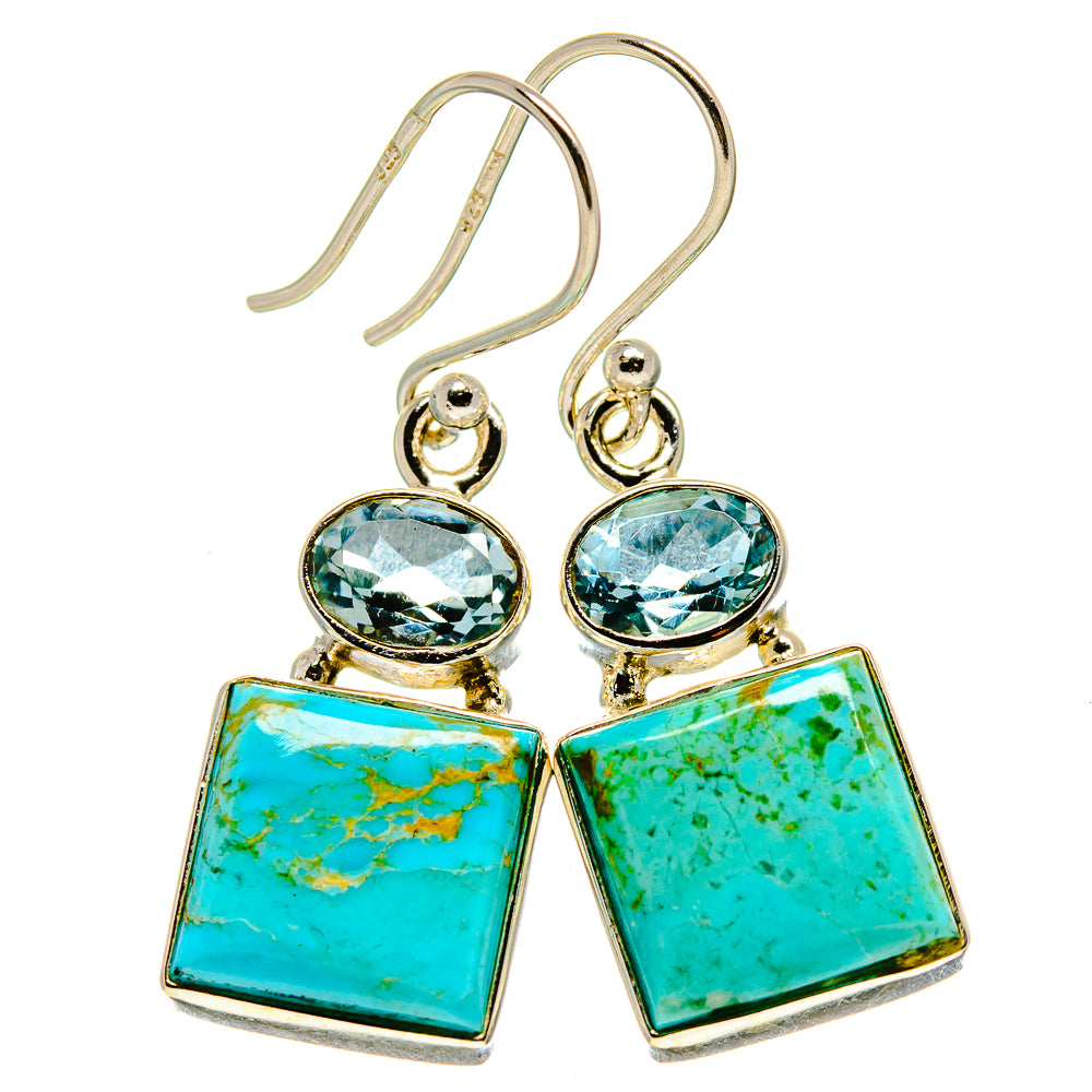 Arizona Turquoise Earrings handcrafted by Ana Silver Co - EARR414386