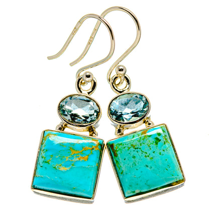 Arizona Turquoise Earrings handcrafted by Ana Silver Co - EARR414386