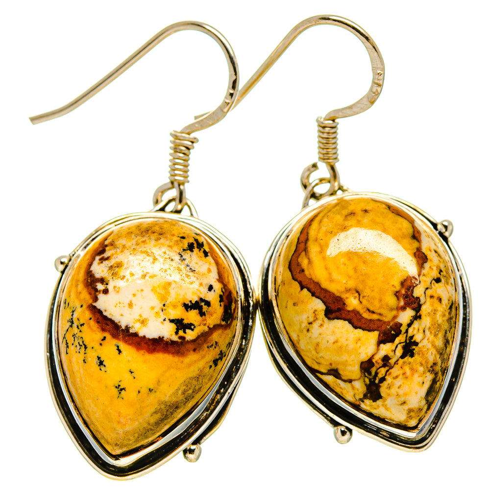Picture Jasper Earrings handcrafted by Ana Silver Co - EARR414387