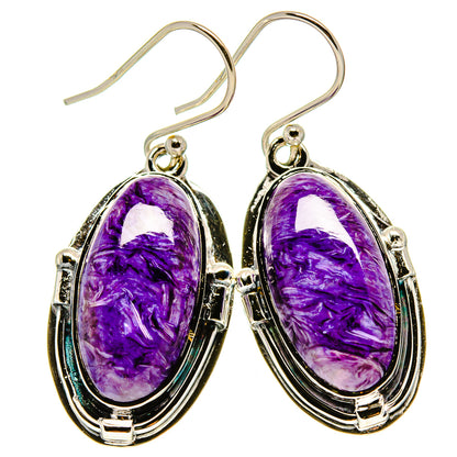 Charoite Earrings handcrafted by Ana Silver Co - EARR414396