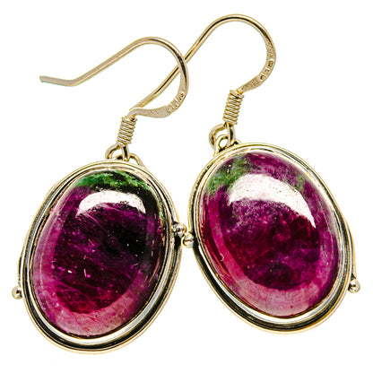 Ruby Zoisite Earrings handcrafted by Ana Silver Co - EARR414399