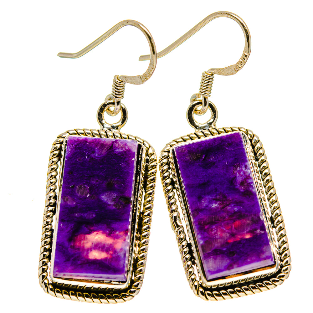 Charoite Earrings handcrafted by Ana Silver Co - EARR414400