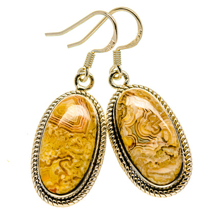 Laguna Lace Agate Earrings handcrafted by Ana Silver Co - EARR414402