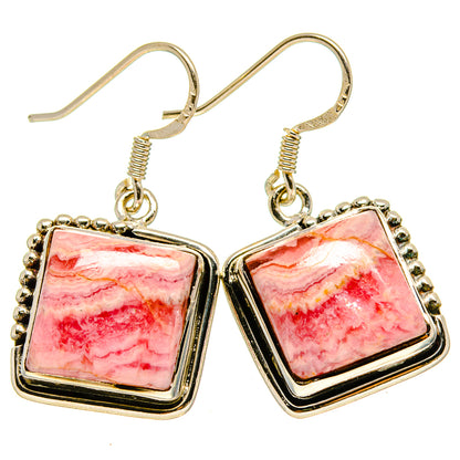 Rhodochrosite Earrings handcrafted by Ana Silver Co - EARR414405