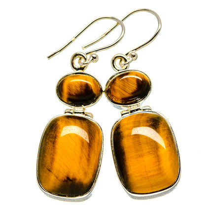 Tiger Eye Earrings handcrafted by Ana Silver Co - EARR414408
