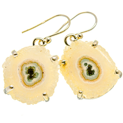 White Solar Quartz Earrings handcrafted by Ana Silver Co - EARR414410