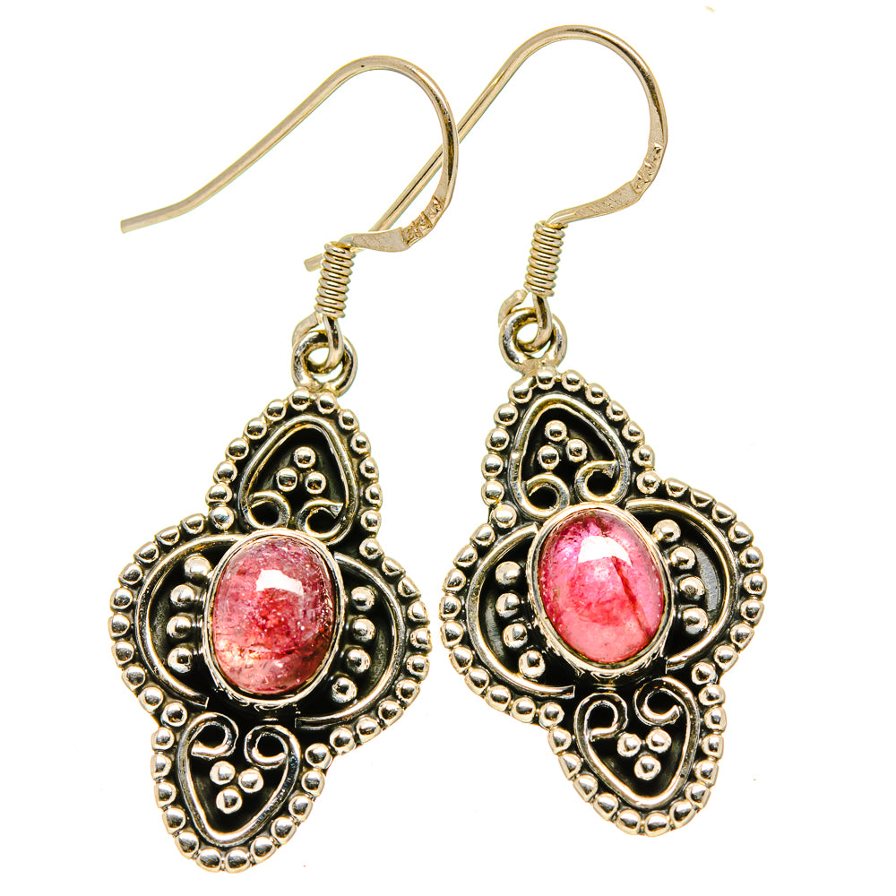 Pink Tourmaline Earrings handcrafted by Ana Silver Co - EARR414413