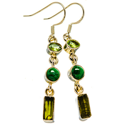 Green Tourmaline Earrings handcrafted by Ana Silver Co - EARR414422