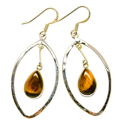 Tiger Eye Earrings handcrafted by Ana Silver Co - EARR414424