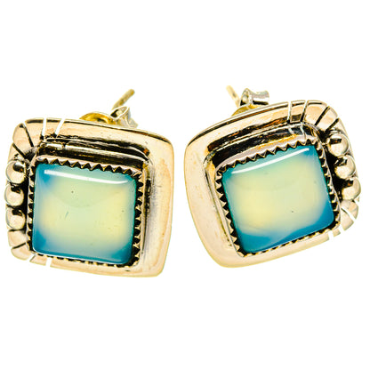 Aqua Chalcedony Earrings handcrafted by Ana Silver Co - EARR414433