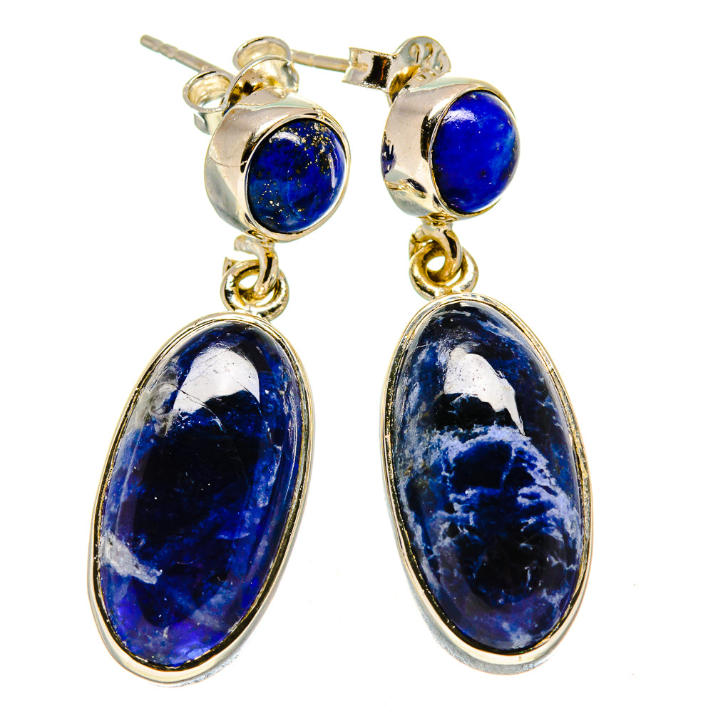Sodalite Earrings handcrafted by Ana Silver Co - EARR414439
