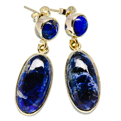 Sodalite Earrings handcrafted by Ana Silver Co - EARR414439
