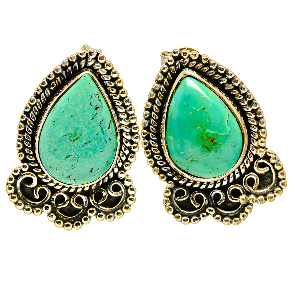 Arizona Turquoise Earrings handcrafted by Ana Silver Co - EARR414440