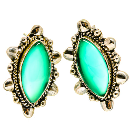 Green Onyx Earrings handcrafted by Ana Silver Co - EARR414453