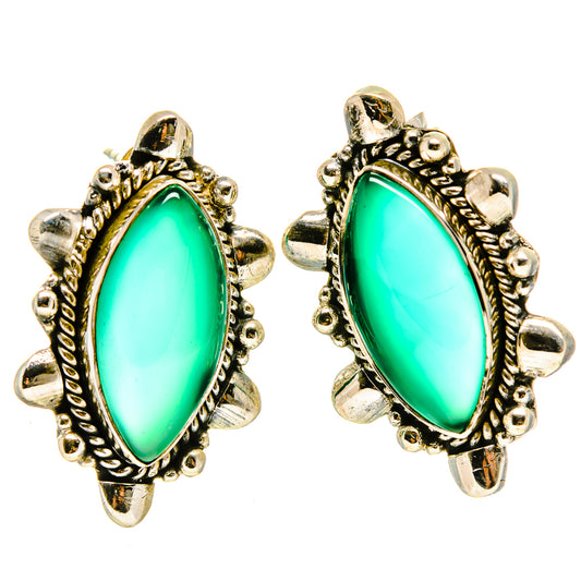 Green Onyx Earrings handcrafted by Ana Silver Co - EARR414453