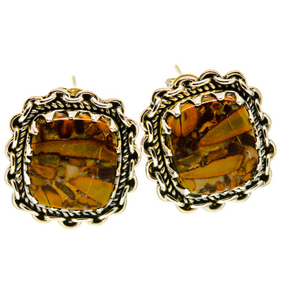 Bamboo Jasper Earrings handcrafted by Ana Silver Co - EARR414456