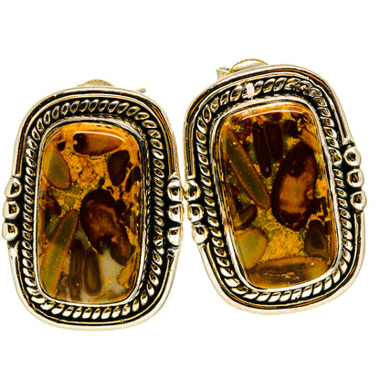 Bamboo Jasper Earrings handcrafted by Ana Silver Co - EARR414459