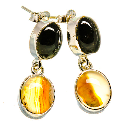 Montana Agate Earrings handcrafted by Ana Silver Co - EARR414460
