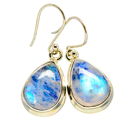 Rainbow Moonstone Earrings handcrafted by Ana Silver Co - EARR414464