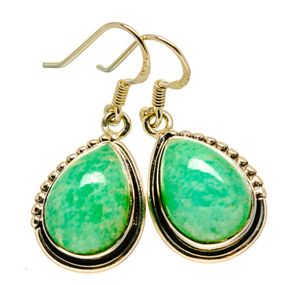 Amazonite Earrings handcrafted by Ana Silver Co - EARR414469