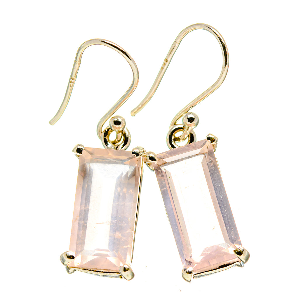 Rose Quartz Earrings handcrafted by Ana Silver Co - EARR414477