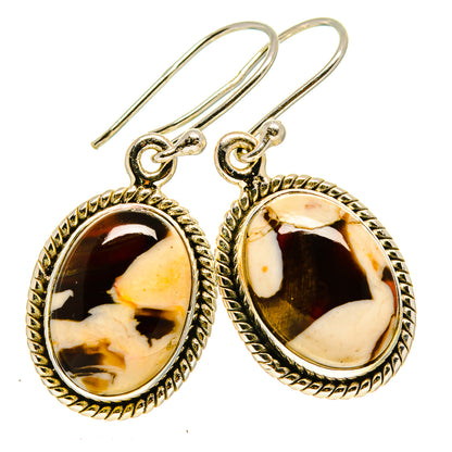 Peanut Wood Jasper Earrings handcrafted by Ana Silver Co - EARR414481