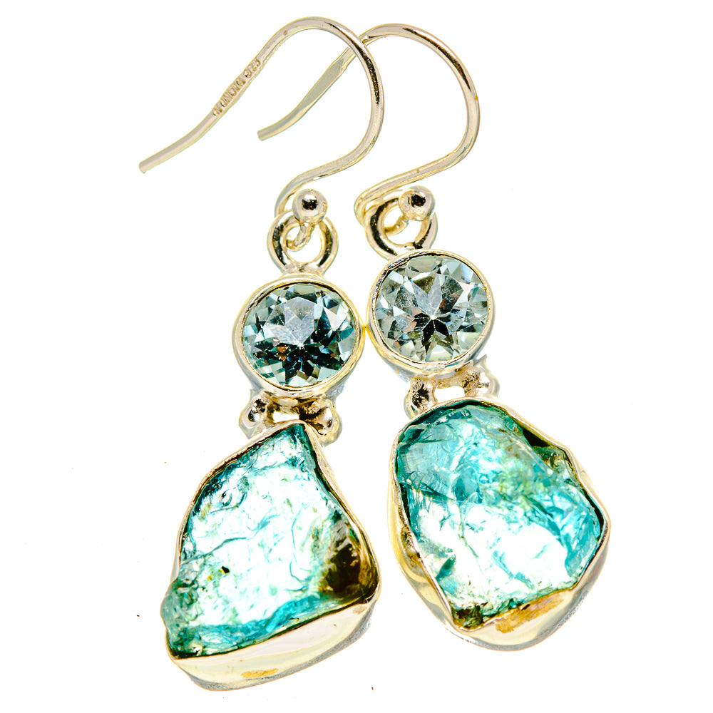 Blue Fluorite Earrings handcrafted by Ana Silver Co - EARR414482