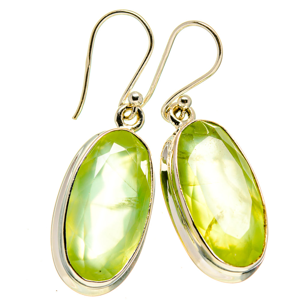 Prehnite Earrings handcrafted by Ana Silver Co - EARR414489
