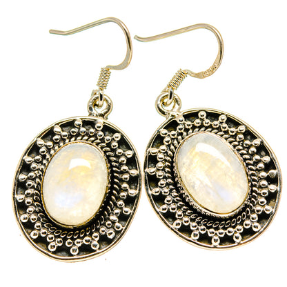 Rainbow Moonstone Earrings handcrafted by Ana Silver Co - EARR414495