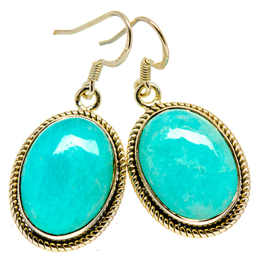 Amazonite Earrings handcrafted by Ana Silver Co - EARR414498