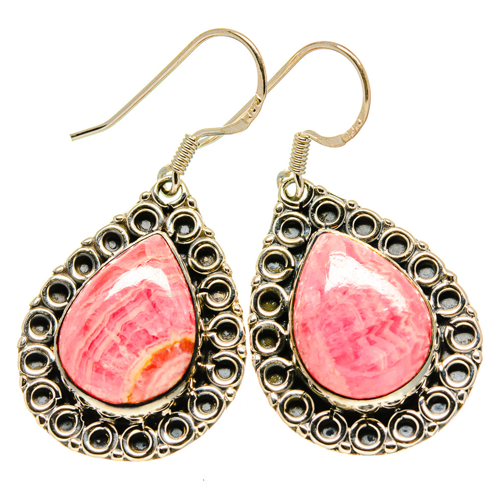 Rhodochrosite Earrings handcrafted by Ana Silver Co - EARR414503