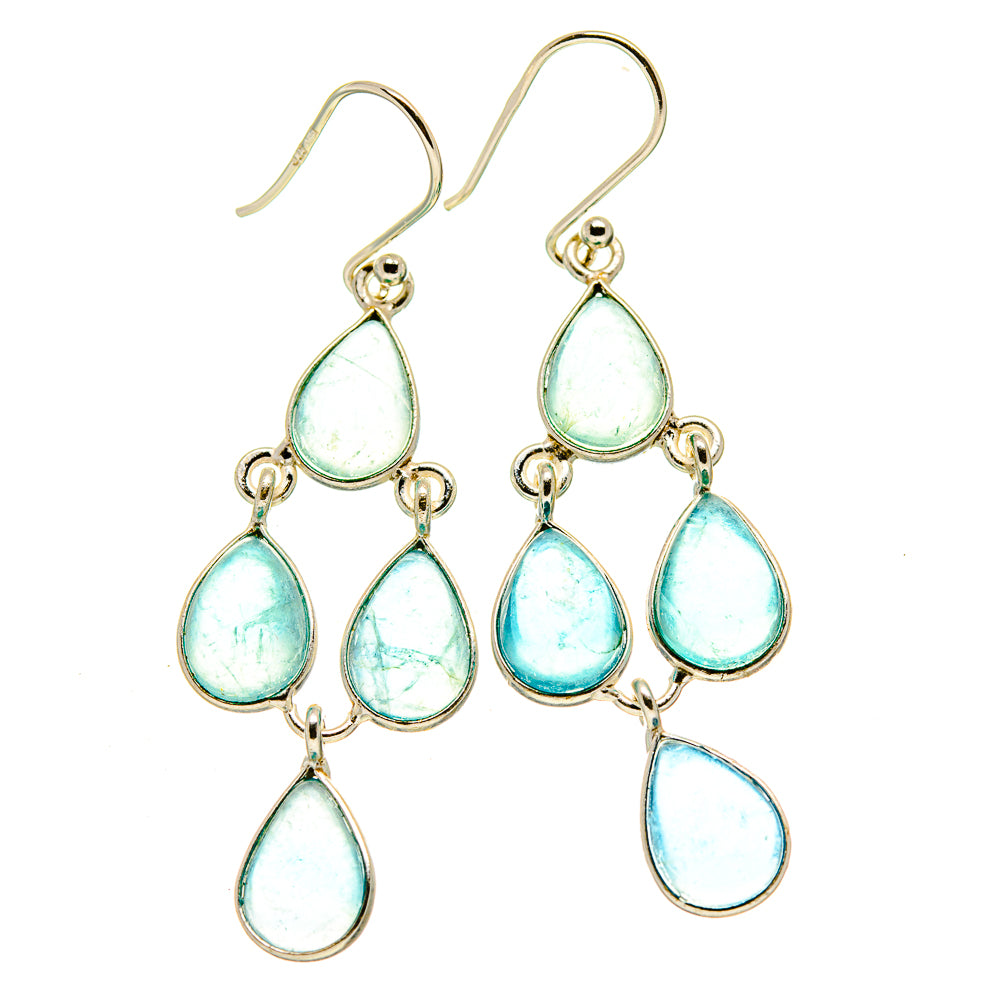 Aqua Chalcedony Earrings handcrafted by Ana Silver Co - EARR414513