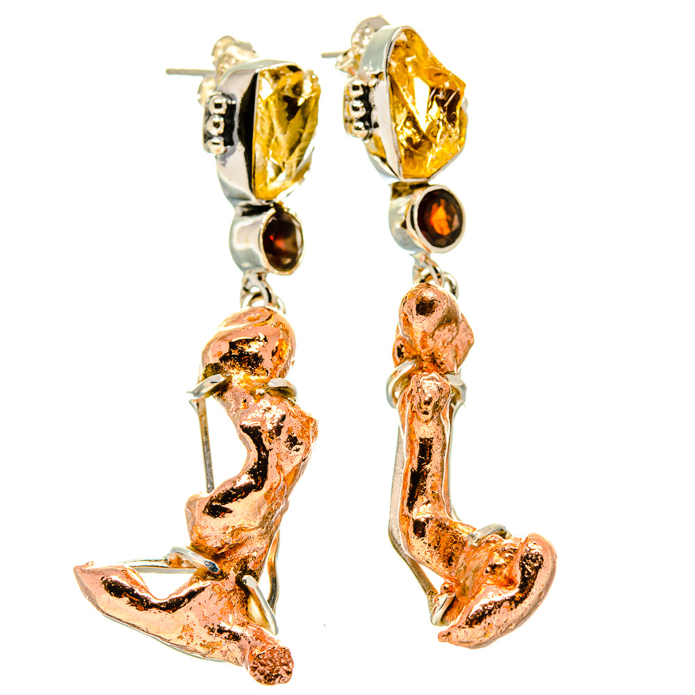 Splash Copper Earrings handcrafted by Ana Silver Co - EARR414517