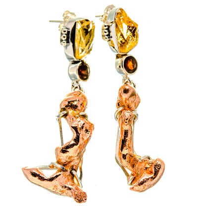 Splash Copper Earrings handcrafted by Ana Silver Co - EARR414517