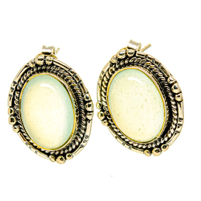 Aqua Chalcedony Earrings handcrafted by Ana Silver Co - EARR414521