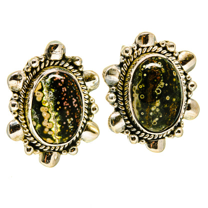 Ocean Jasper Earrings handcrafted by Ana Silver Co - EARR414528