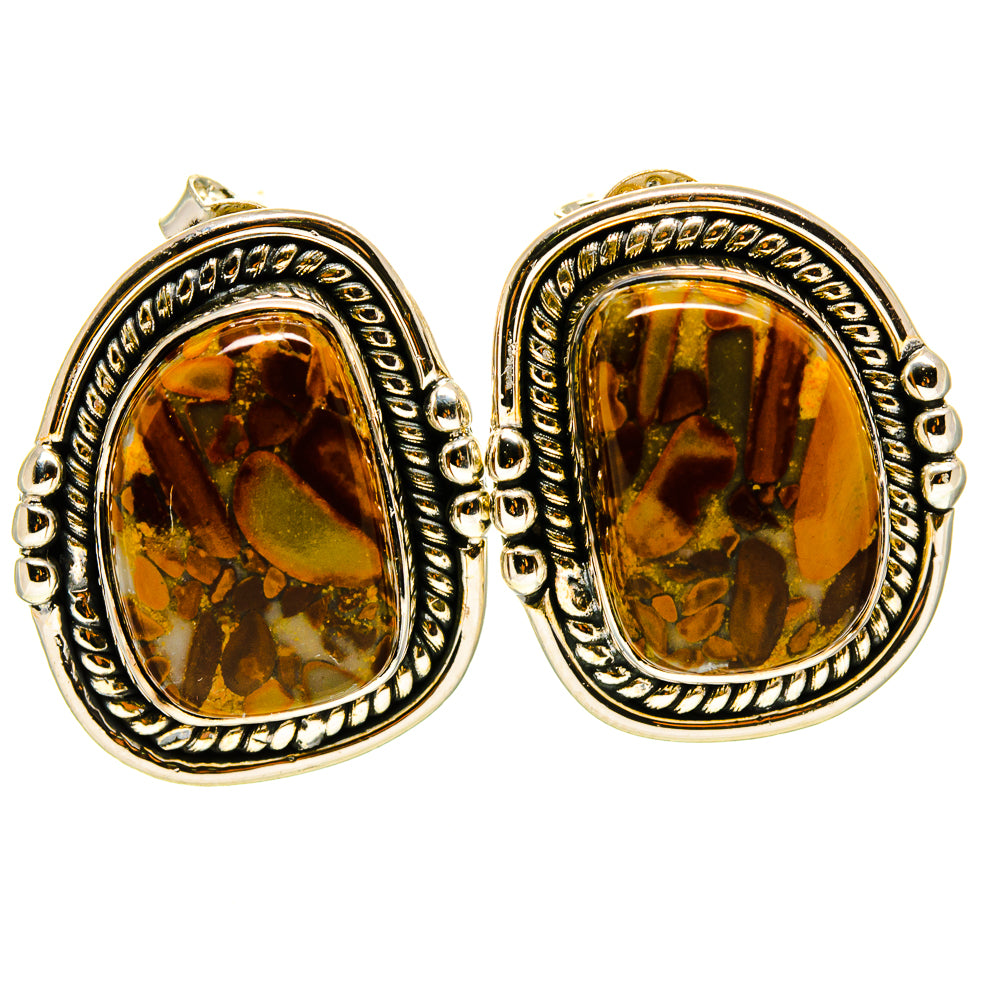 Bamboo Jasper Earrings handcrafted by Ana Silver Co - EARR414535